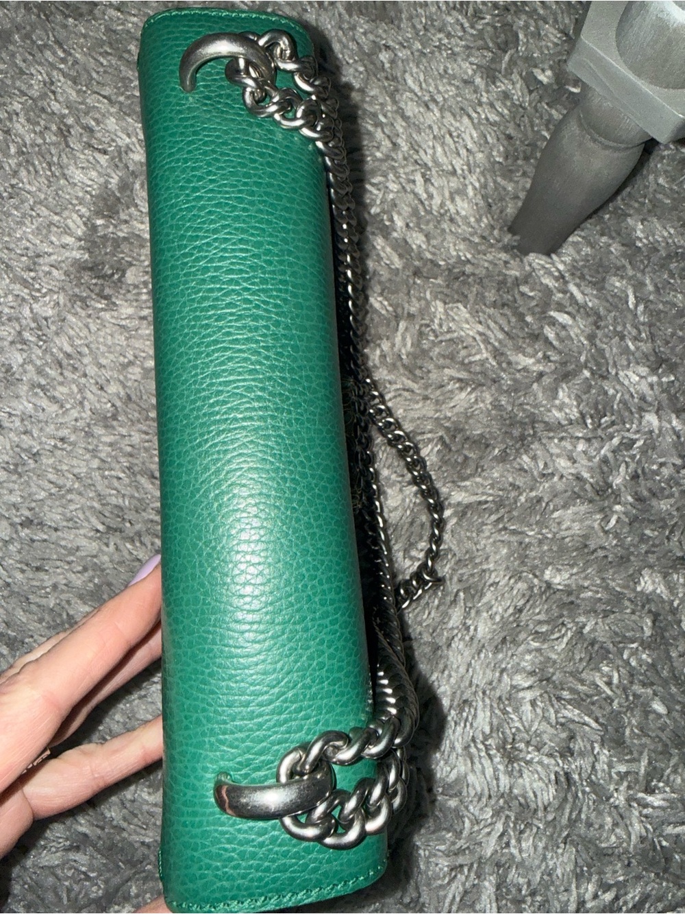 Gucci Green Leather Dionysus Shoulder Bag with Antique Gold Hardware - Picture 5 of 11